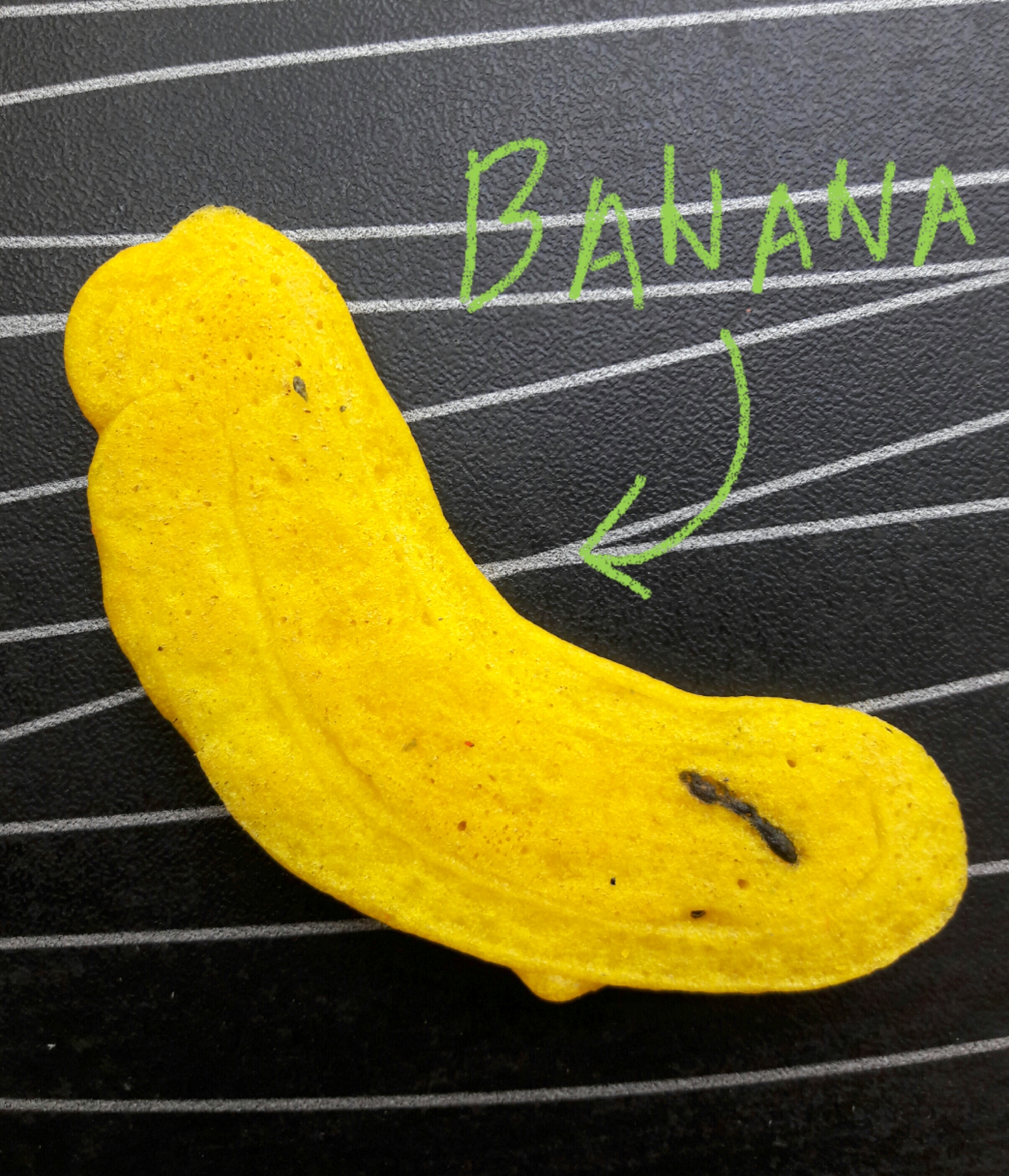 banana in pancake art